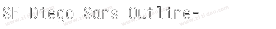 SF Diego Sans Outline字体转换